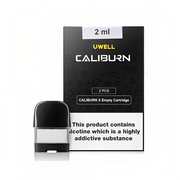 Uwell Caliburn X Pods – 2ml top-fill, leak-resistant, 2-pack with Pro-FOCS tech for smooth flavor & reliable vaping.